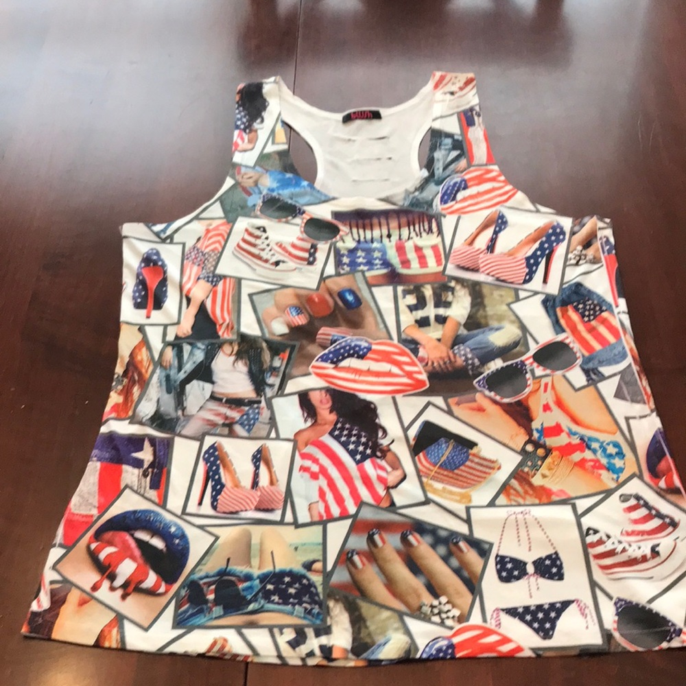 PATRIOTIC PHOTO PRONT TANK - Picture 2 of 6